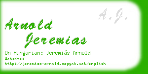 arnold jeremias business card
